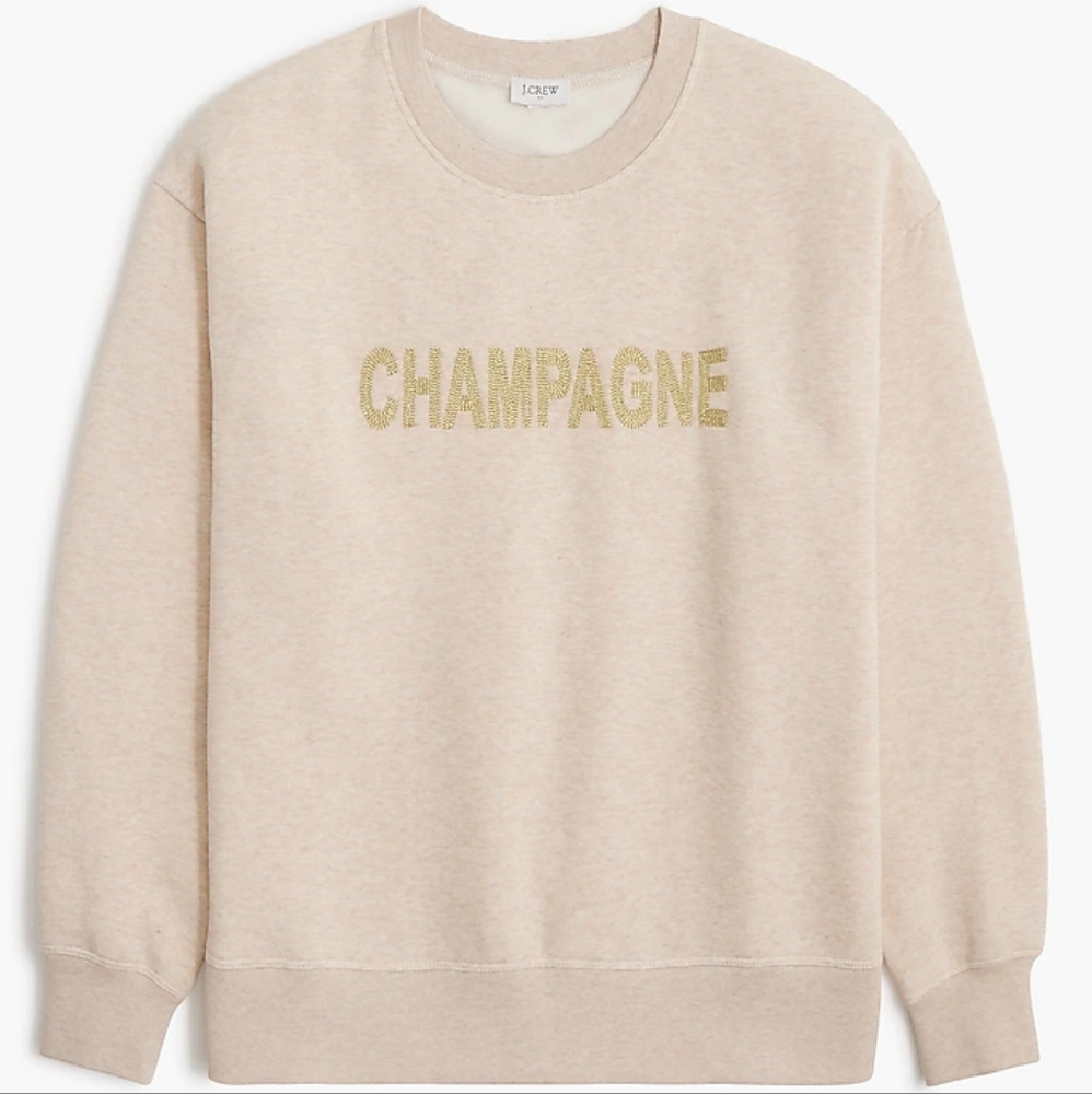 J. Crew Champagne sweatshirt NWT